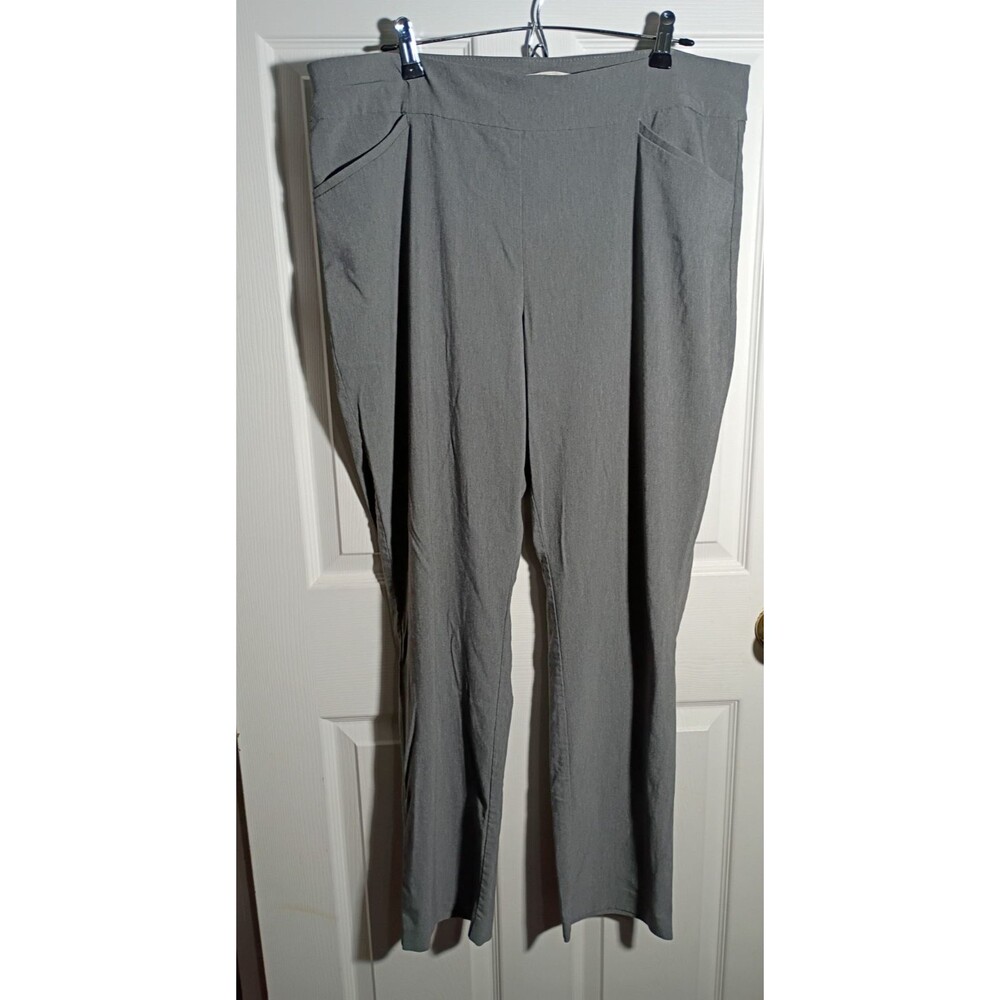 Talbots Woman Grey 16 Flat Front Pullon Dress Pants With Pockets Business Formal